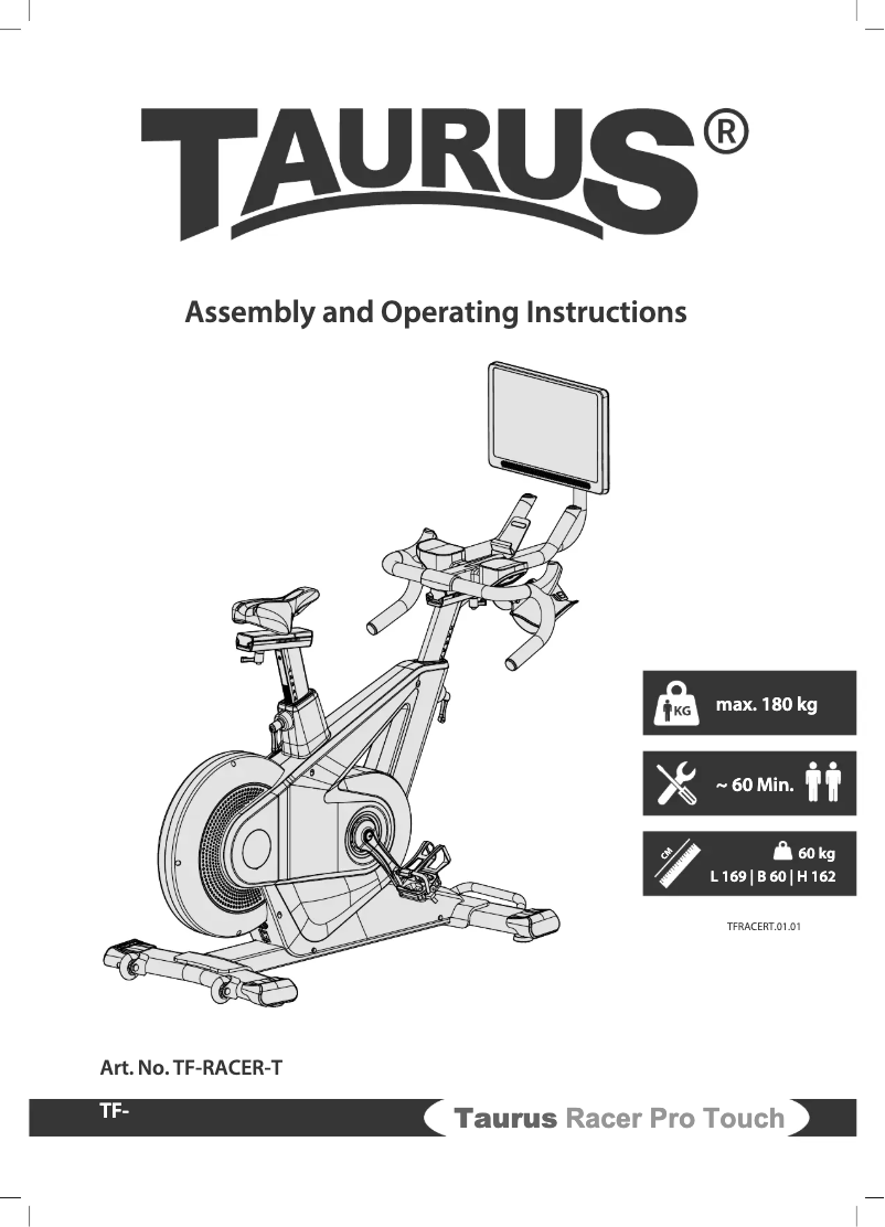 Image de la première page du manuel de l'appareil Racer Pro Touch