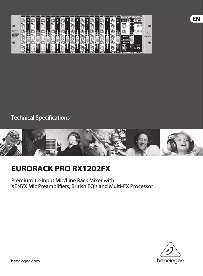Page n°1 - Fiche technique Behringer RX1202FX
