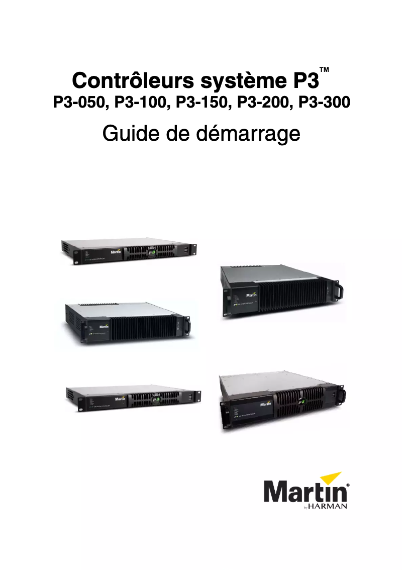 Page 1 de la notice Manuel utilisateur Martin P3-050