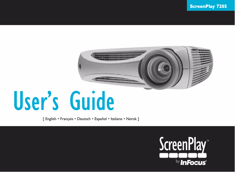 Page 1 de la notice Manuel utilisateur InFocus ScreenPlay SP7205