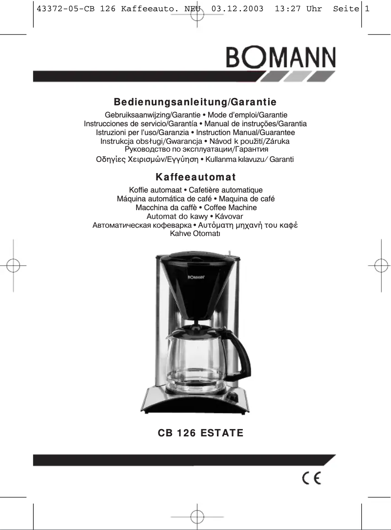 Image de la première page du manuel de l'appareil CB 126