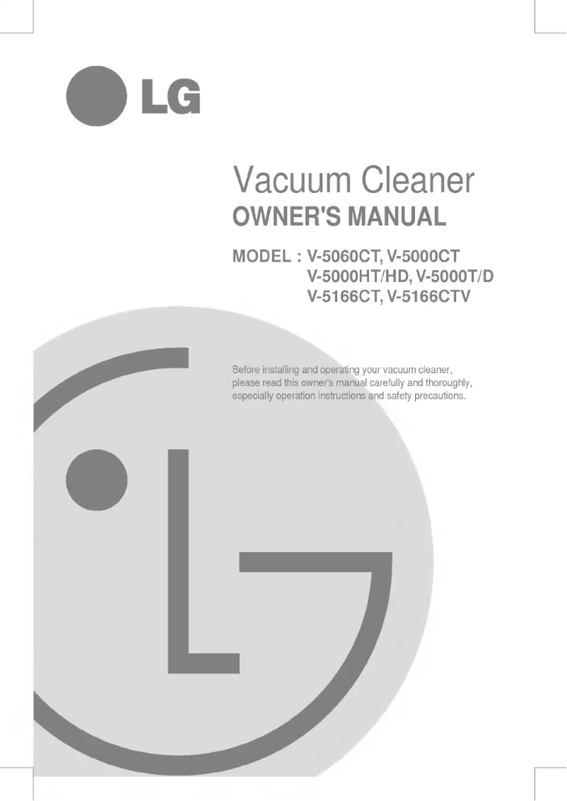Page 1 de la notice Manuel utilisateur LG V-5166CT