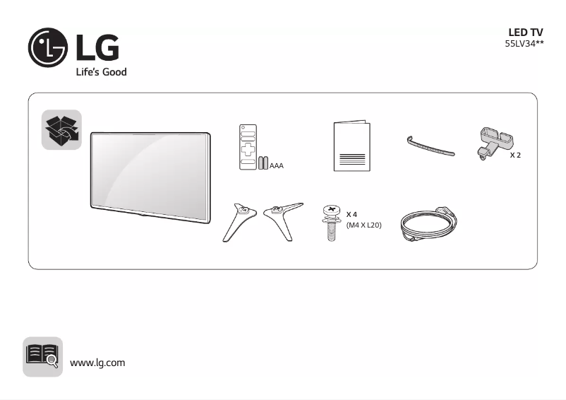Página 1 del manual Manual de usuario LG 55LV340C