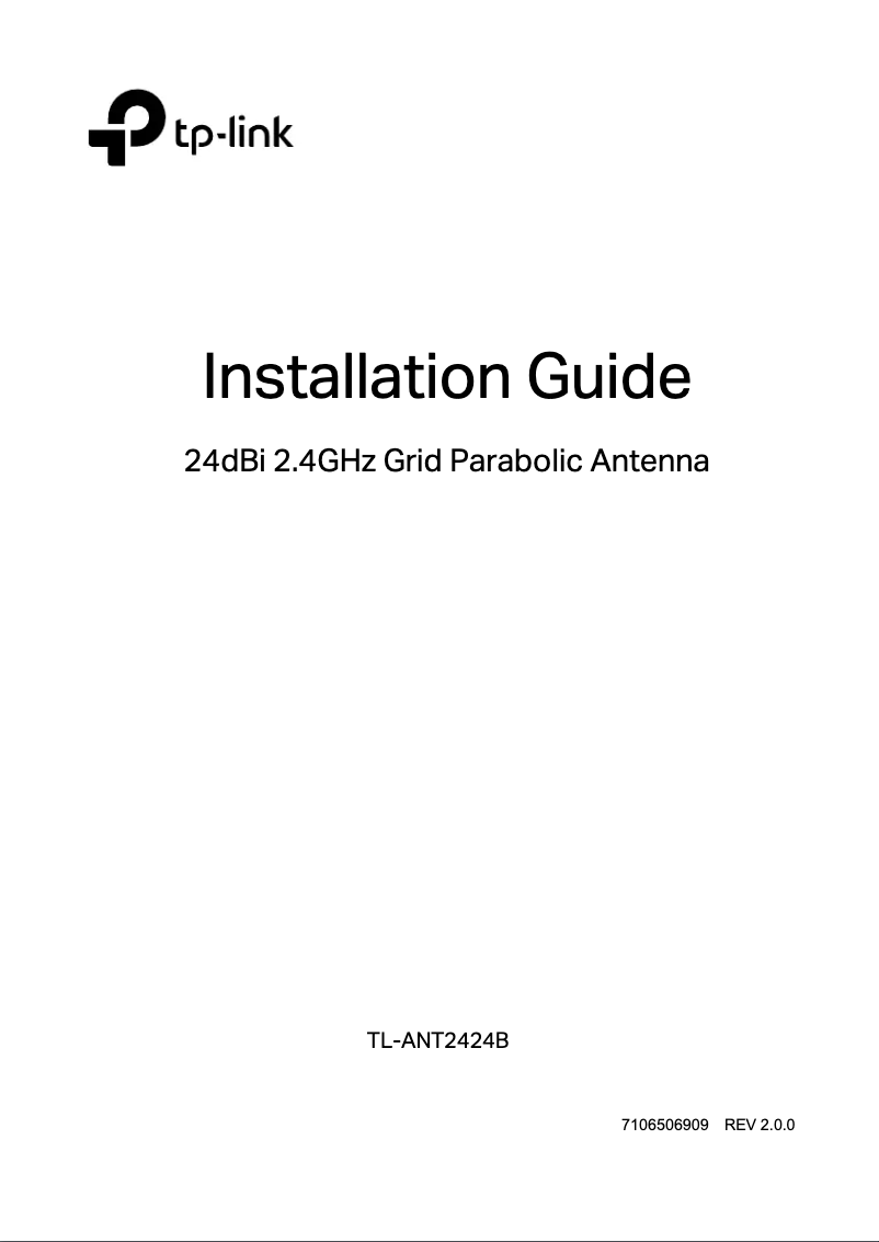Page n°1 - Manuel utilisateur TP-Link TL-ANT2424B