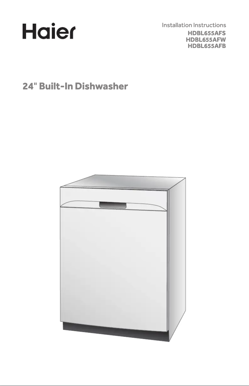 Page 1 de la notice Guide d'installation Haier HDBL655AFS