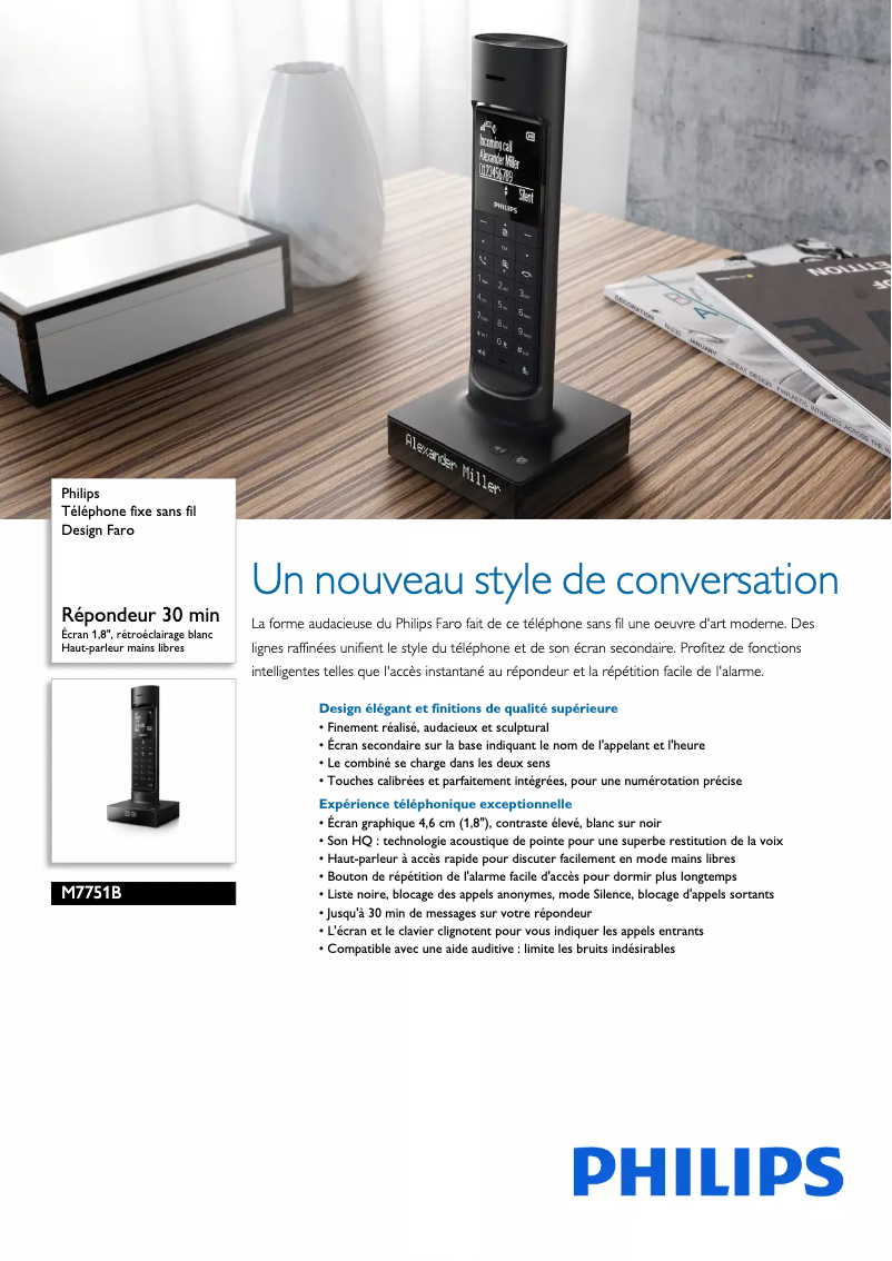 Imagen de la primera página del manual del dispositivo Faro M775