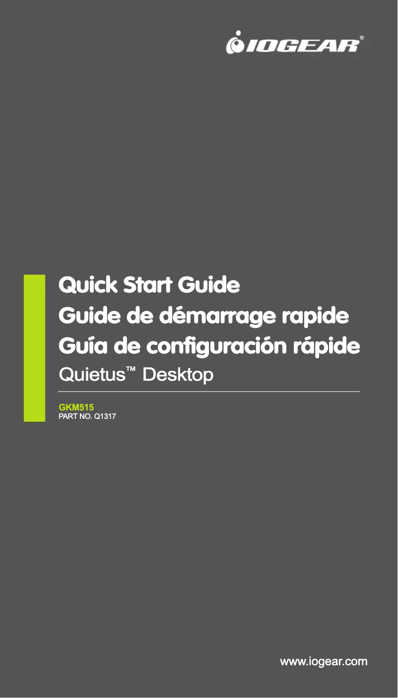 Page 1 de la notice Manuel utilisateur iogear GKM515