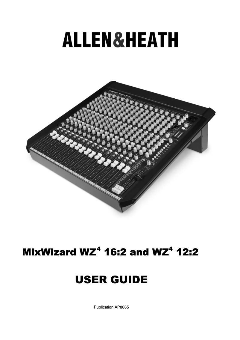 Página 1 del manual Manual de usuario Allen & Heath MIXWIZARD WZ4 12:2
