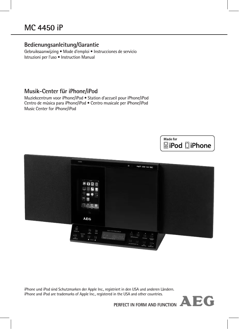 Página 1 del manual Manual de usuario AEG MC 4450 IP