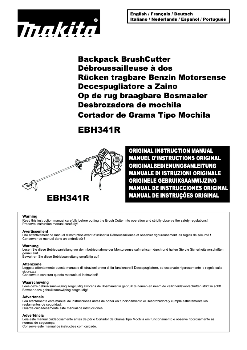 Page n°1 - Manuel utilisateur Makita EBH341R