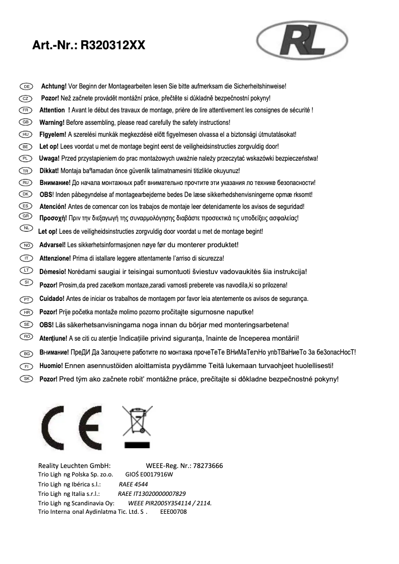 Imagen de la primera página del manual del dispositivo Lupos