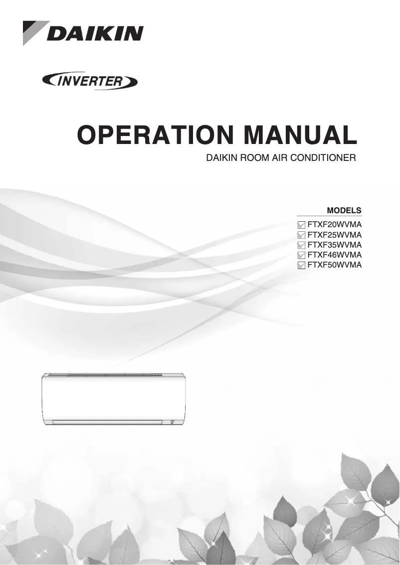 Page 1 de la notice Manuel utilisateur Daikin Lite FTXF70WVMA