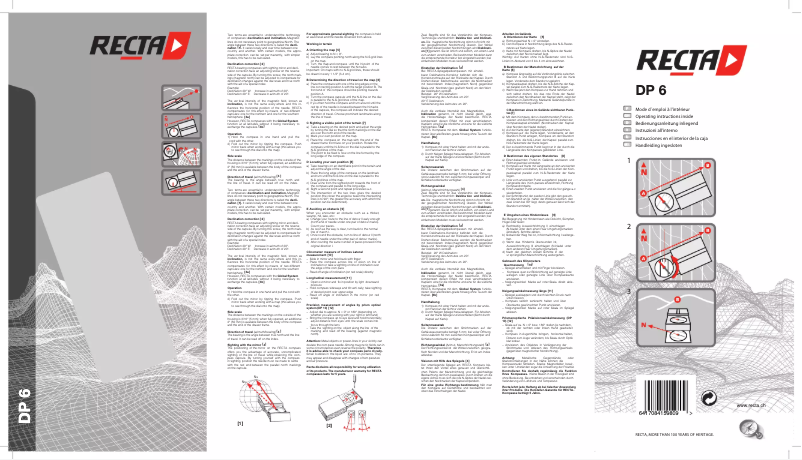 Página 1 del manual Manual de usuario Recta DP-6