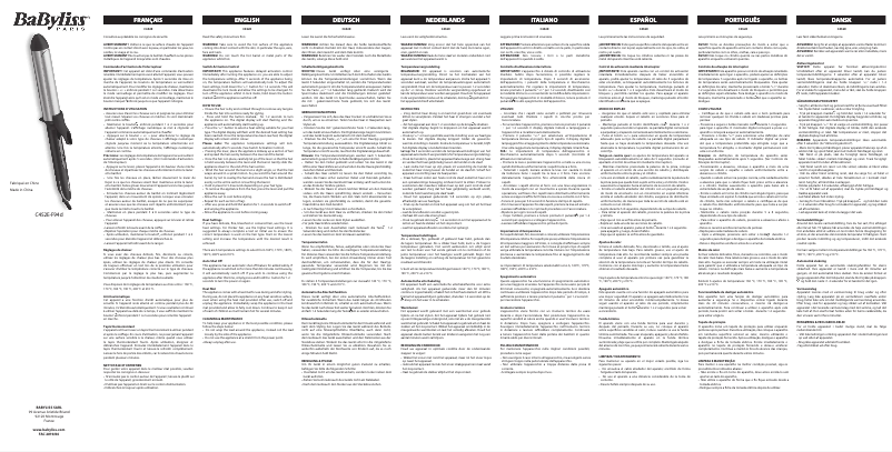 Image de la première page du manuel de l'appareil C452E