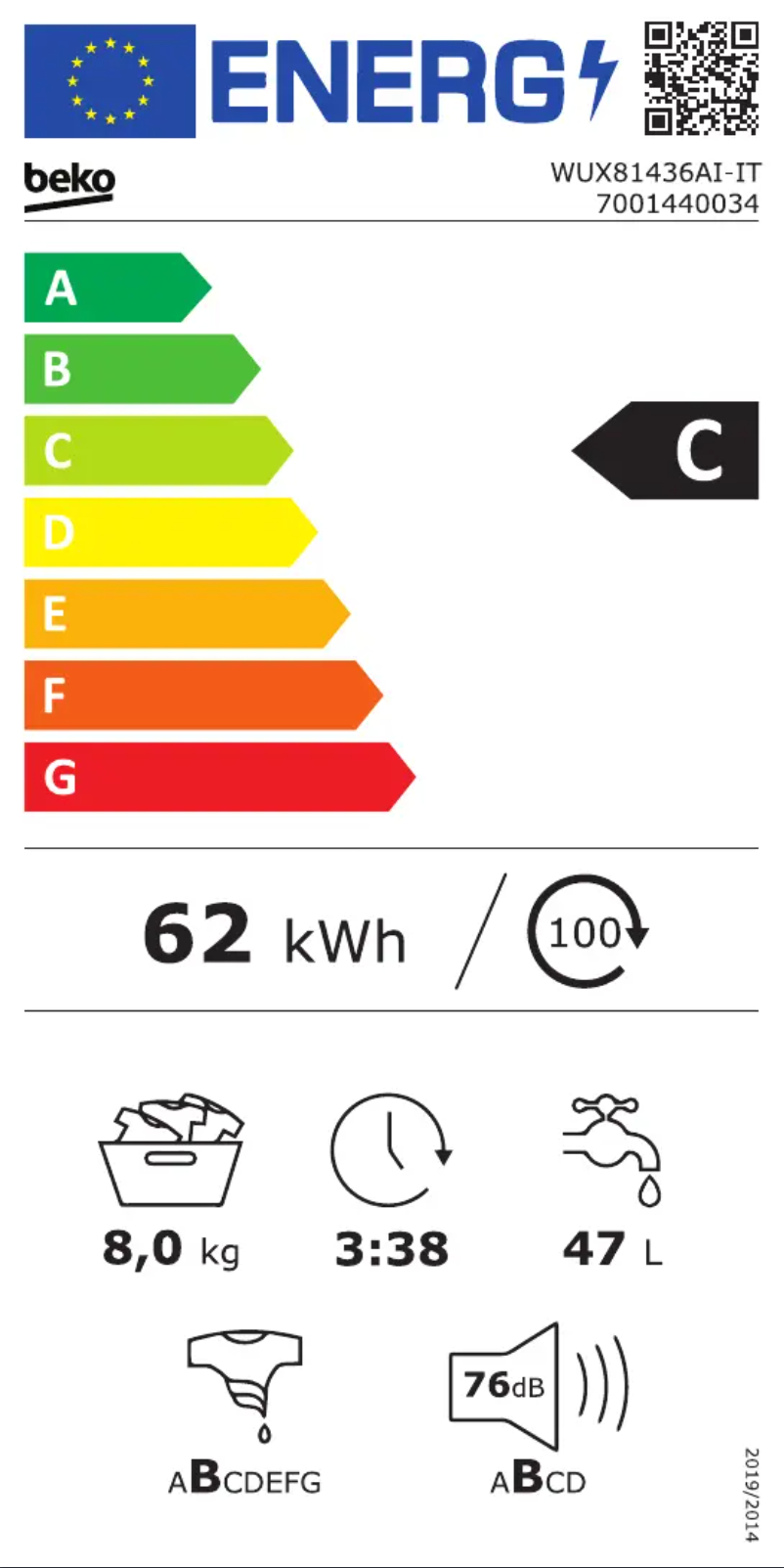 Image de la première page du manuel de l'appareil WUX81436AI