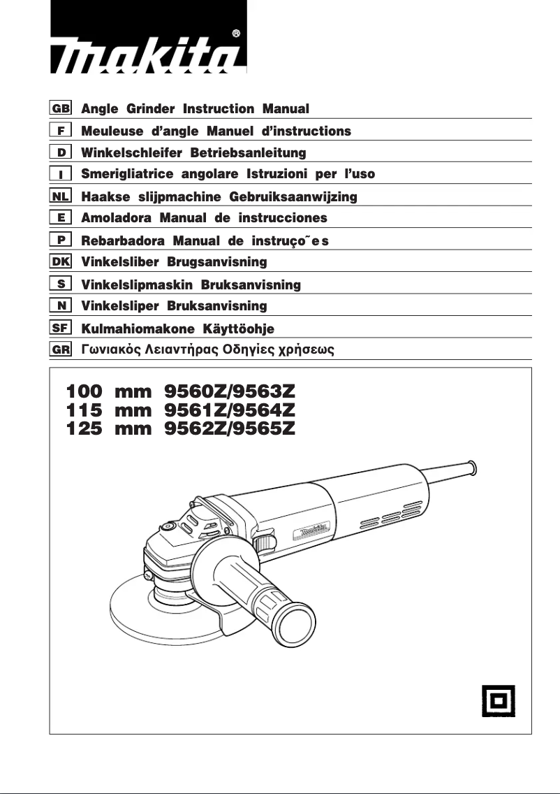 Page n°1 - Manuel utilisateur Makita 9561Z