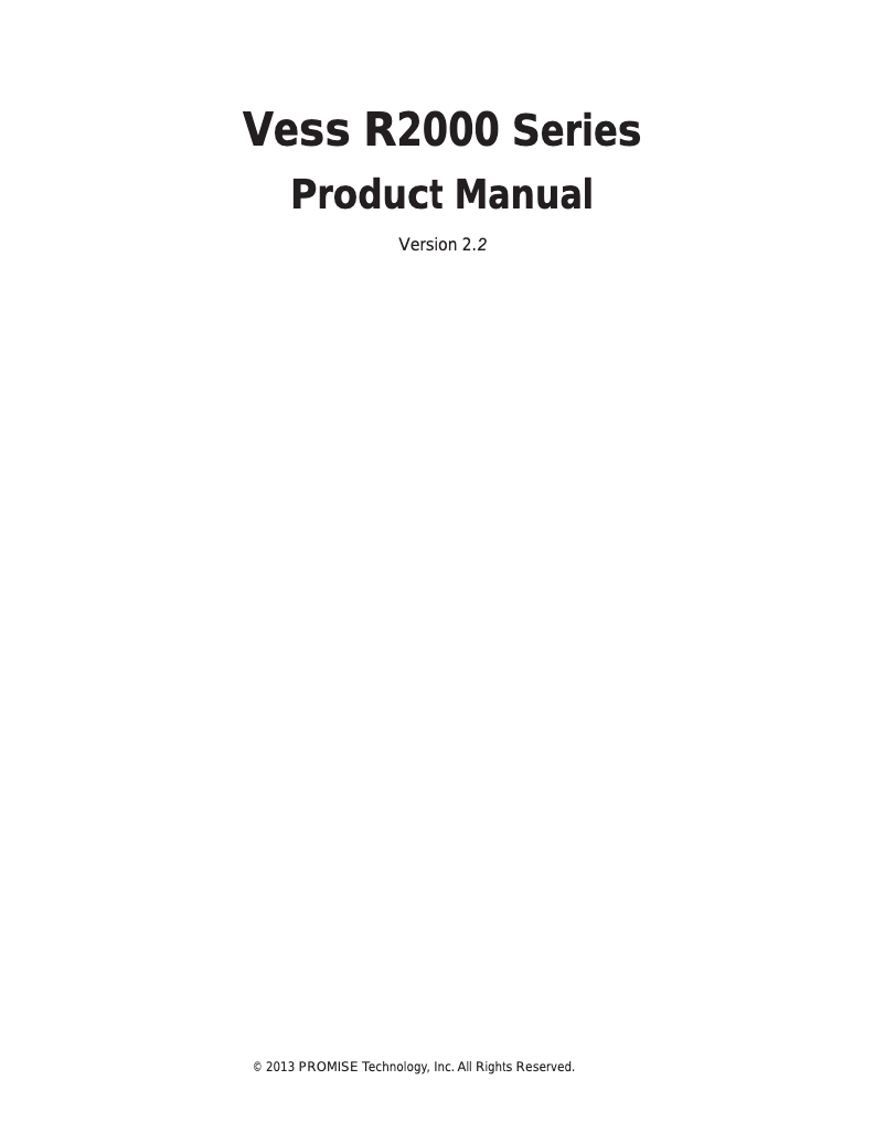 Image de la première page du manuel de l'appareil VESS J2600SS