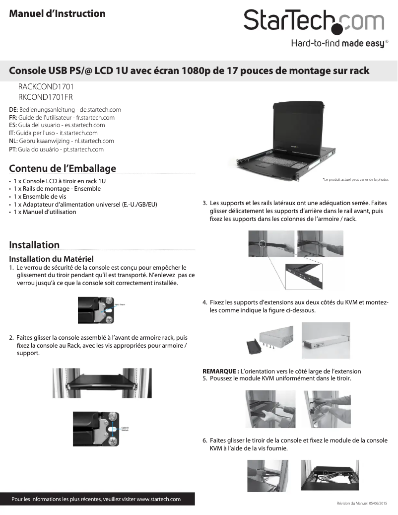 Image de la première page du manuel de l'appareil RKCOND1701