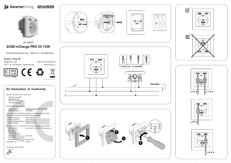 Image de la première page du manuel de l'appareil JP-5502F