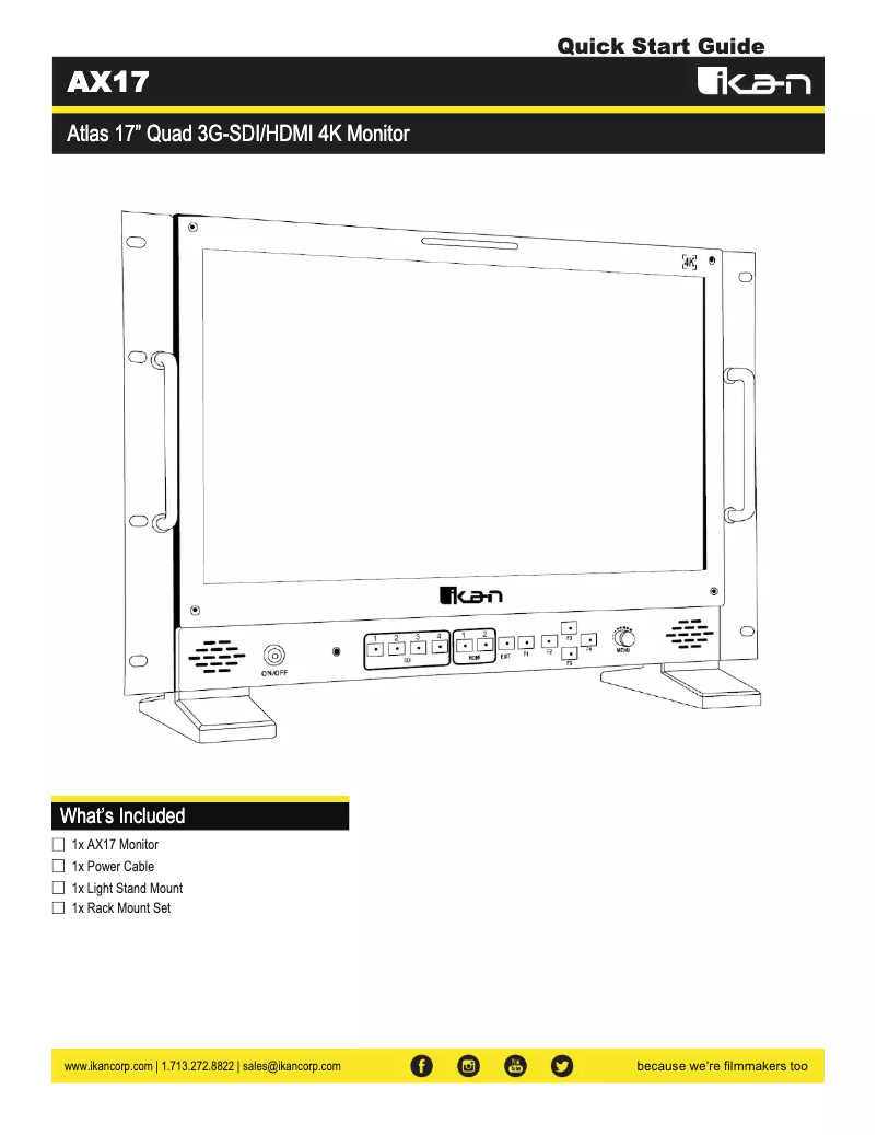 Page n°1 - Manuel utilisateur Ikan Atlas AX17
