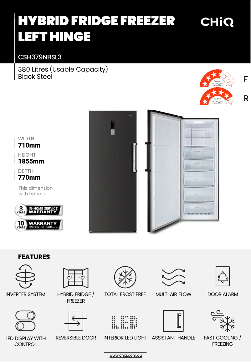 Image de la première page du manuel de l'appareil CSH379NBSL3