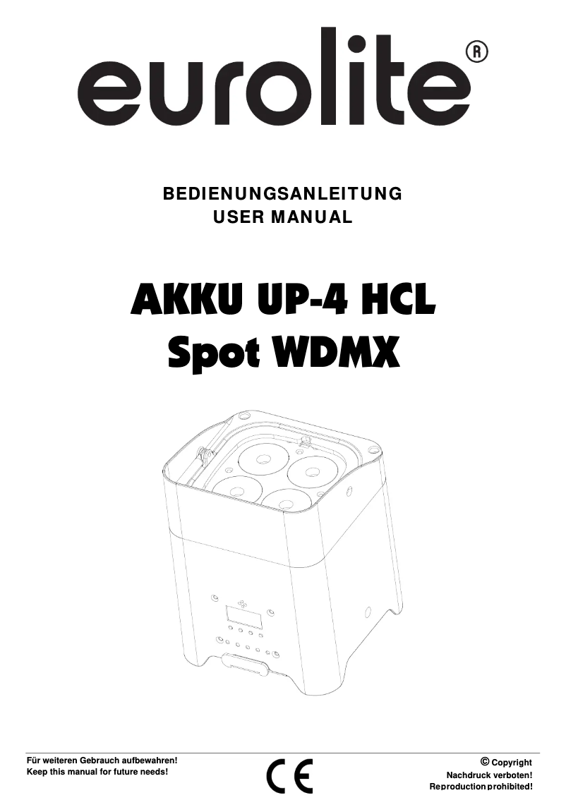 Page 1 de la notice Manuel utilisateur Eurolite UP-4 HCL