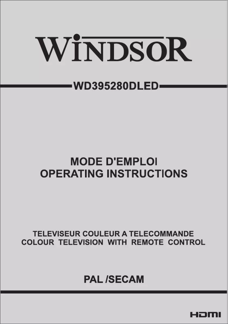 Page n°1 - Manuel utilisateur Windsor WD395280DLED