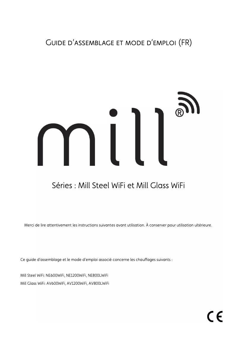 Page 1 de la notice Manuel utilisateur Mill NE600WIFI