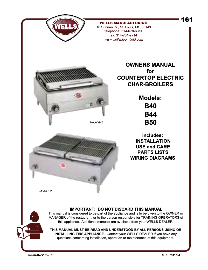 Image de la première page du manuel de l'appareil B50