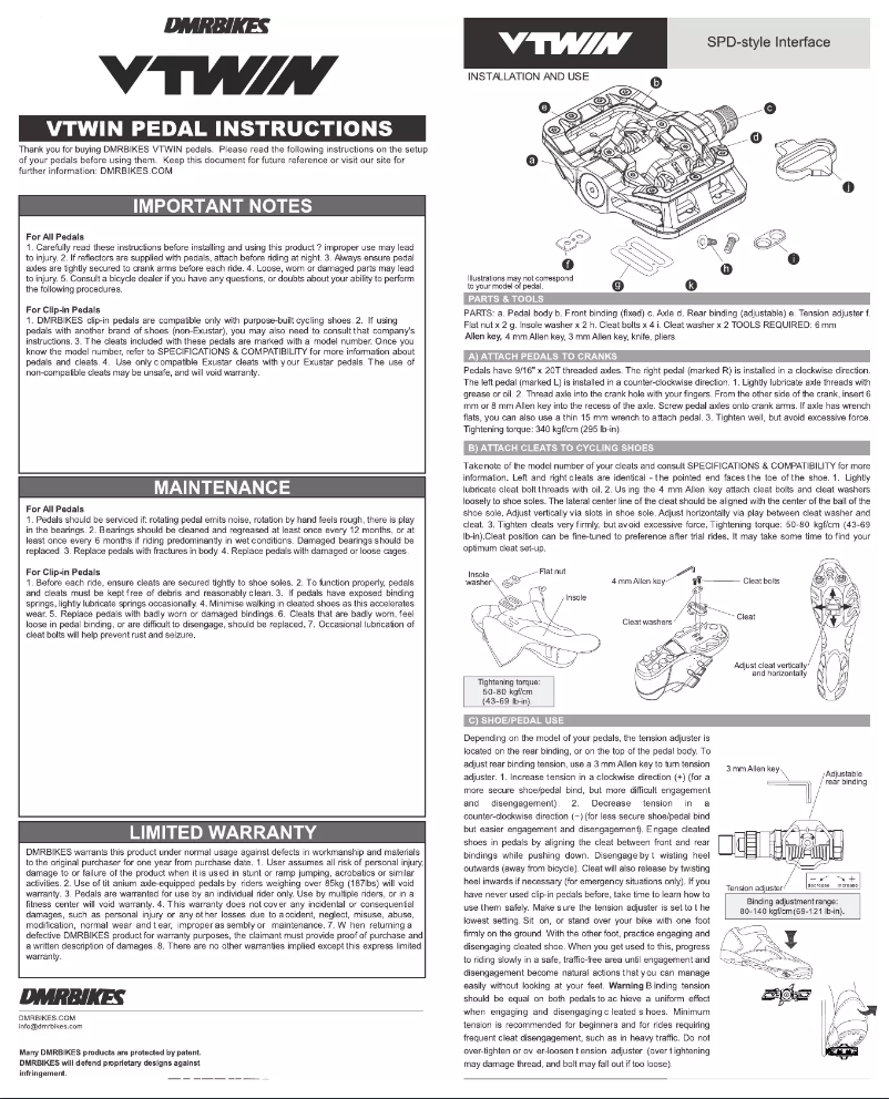 Imagen de la primera página del manual del dispositivo V-Twin