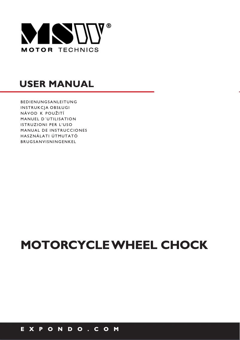 Image de la première page du manuel de l'appareil MSW-MWC-01