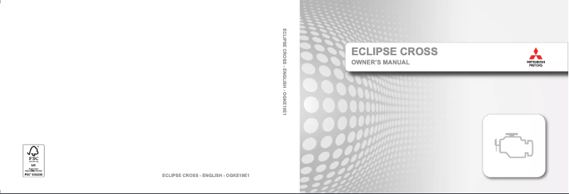 Image de la première page du manuel de l'appareil Eclipse Cross (2019)