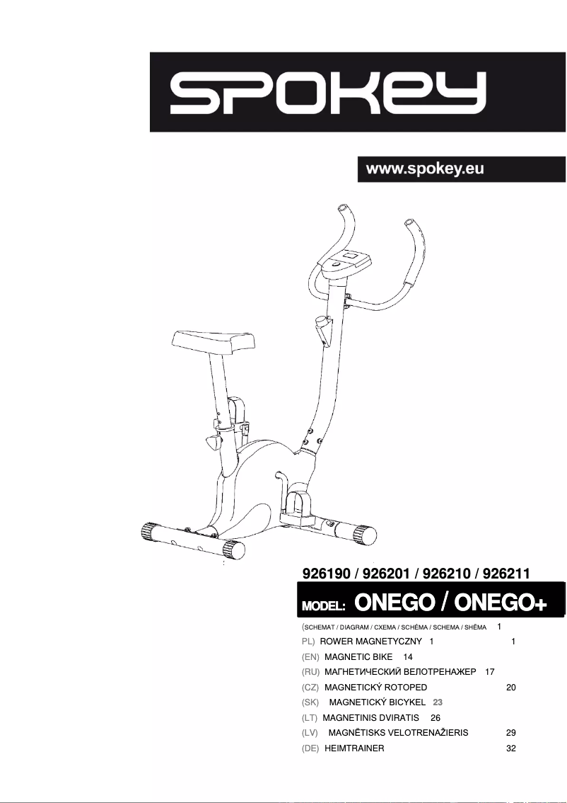 Image de la première page du manuel de l'appareil Onego+