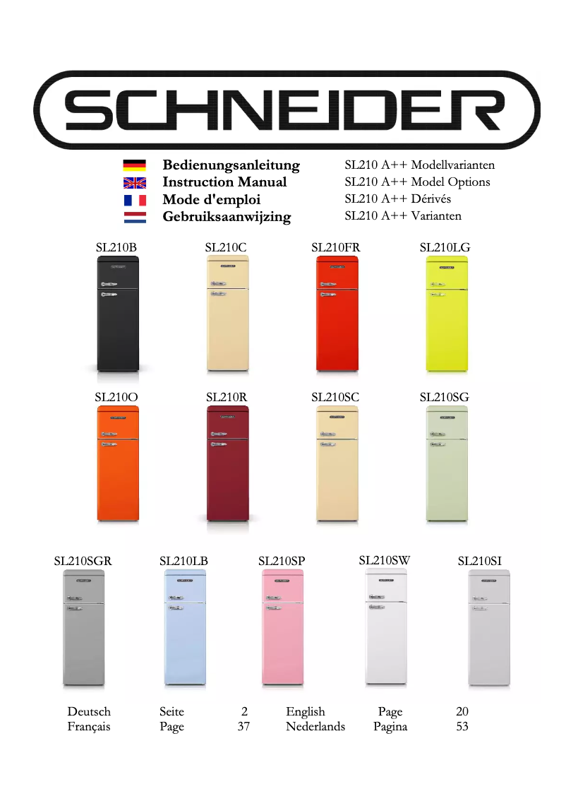 Page 1 de la notice Manuel utilisateur Schneider SL210SG