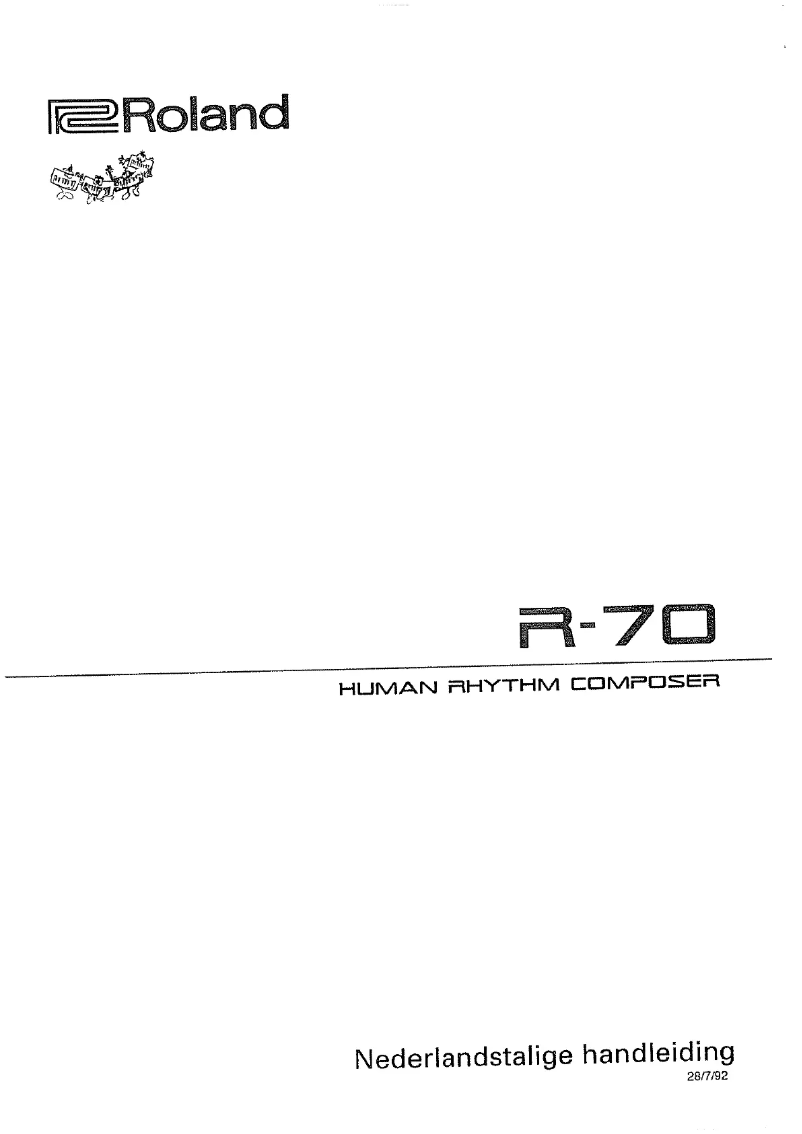 Page 1 de la notice Manuel utilisateur Roland R-70