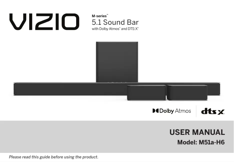Page n°1 - Manuel utilisateur VIZIO M51a-H6
