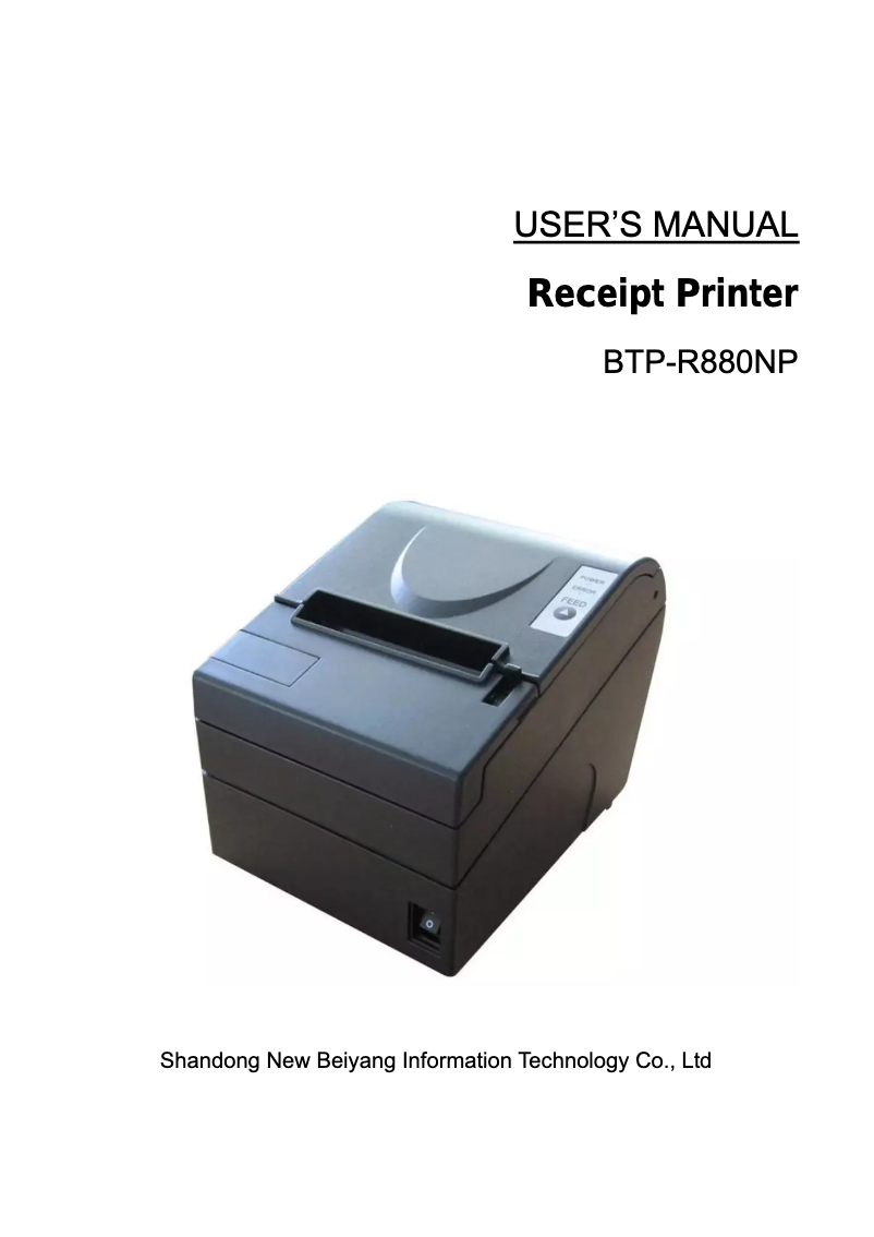 Imagen de la primera página del manual del dispositivo BTP-R880NP