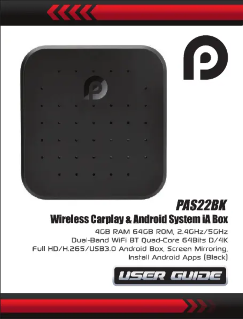 Image de la première page du manuel de l'appareil PAS22BK