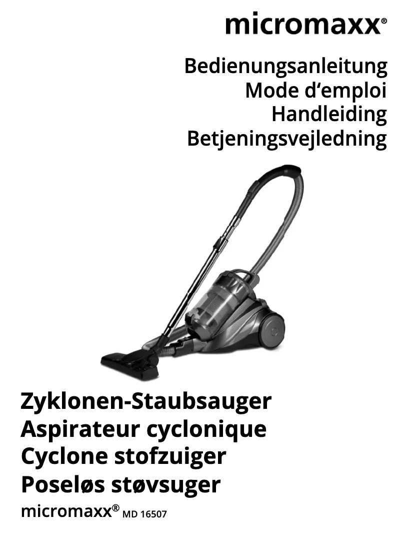 Page n°1 - Manuel utilisateur Micromaxx MD 16507