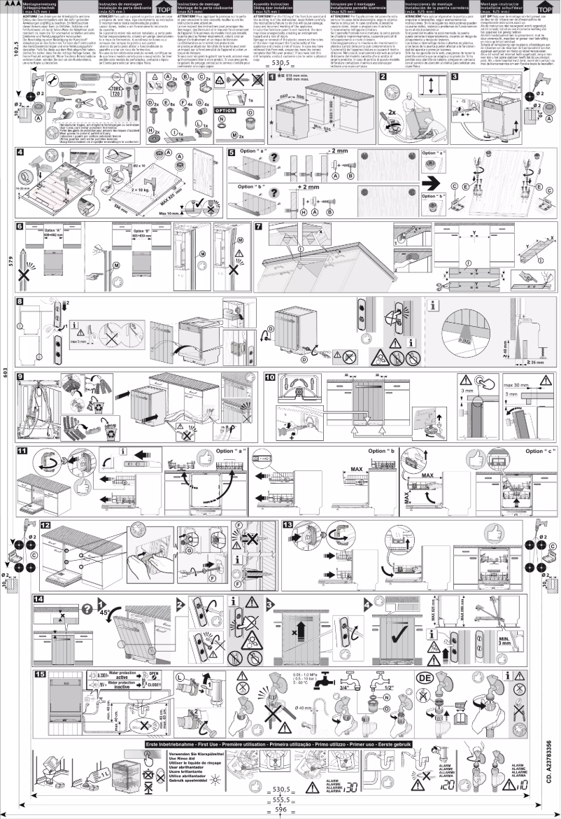 Page 1 de la notice Guide d'installation Electrolux GA60GLVC