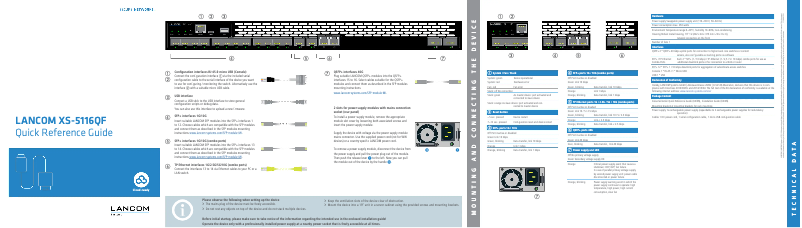 Page n°1 - Manuel utilisateur Lancom XS-5116
