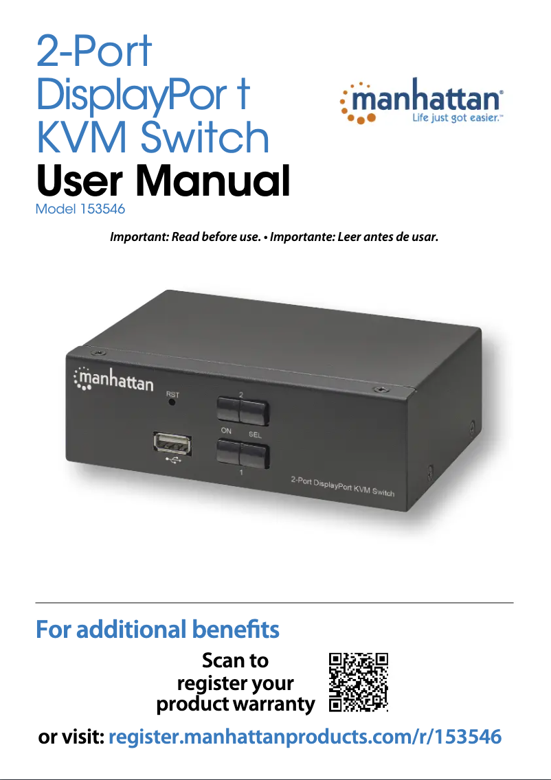 Page 1 de la notice Manuel utilisateur Manhattan 153546