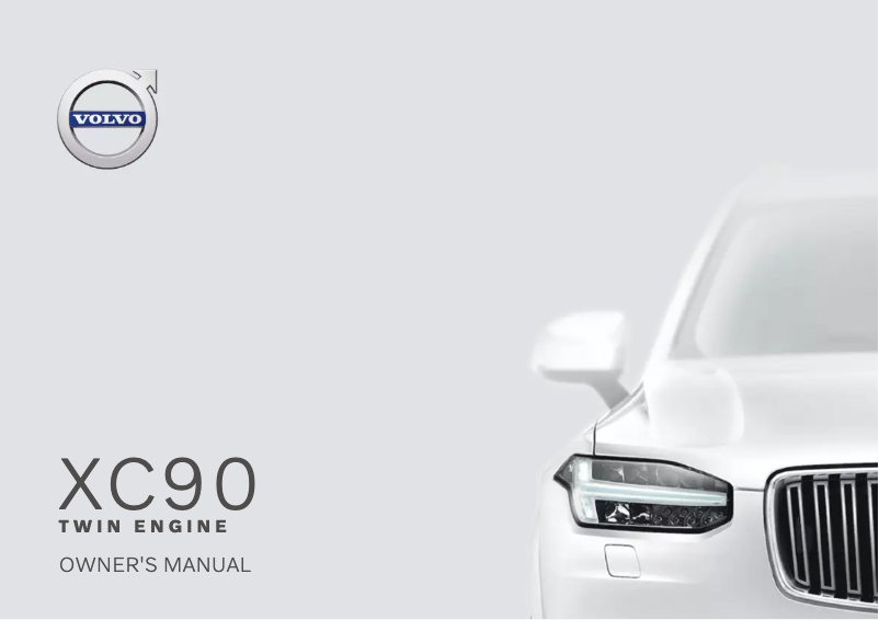 Image de la première page du manuel de l'appareil XC90 T8 (2020)