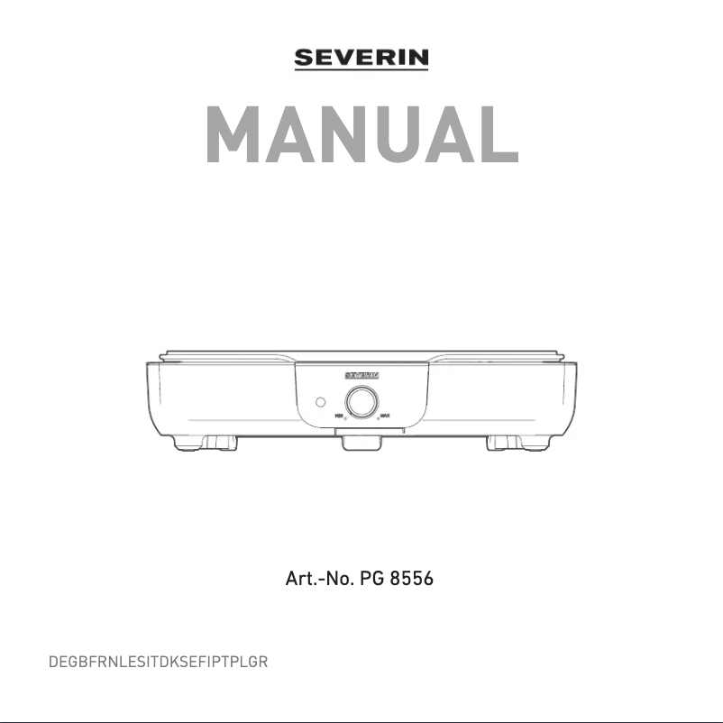 Page n°1 - Manuel utilisateur Severin PG 8556