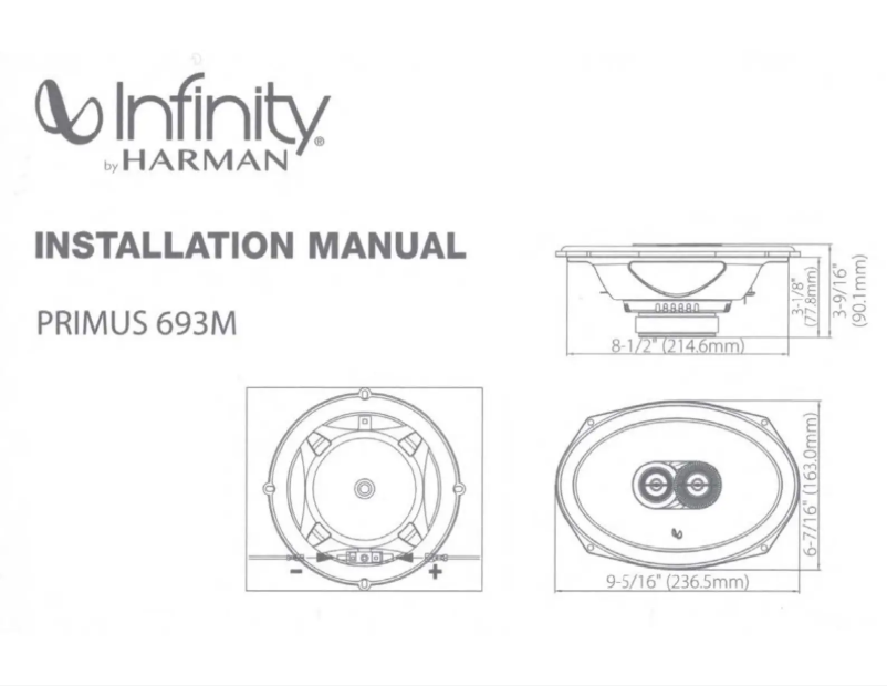 Page 1 de la notice Manuel utilisateur Infinity Primus 693M