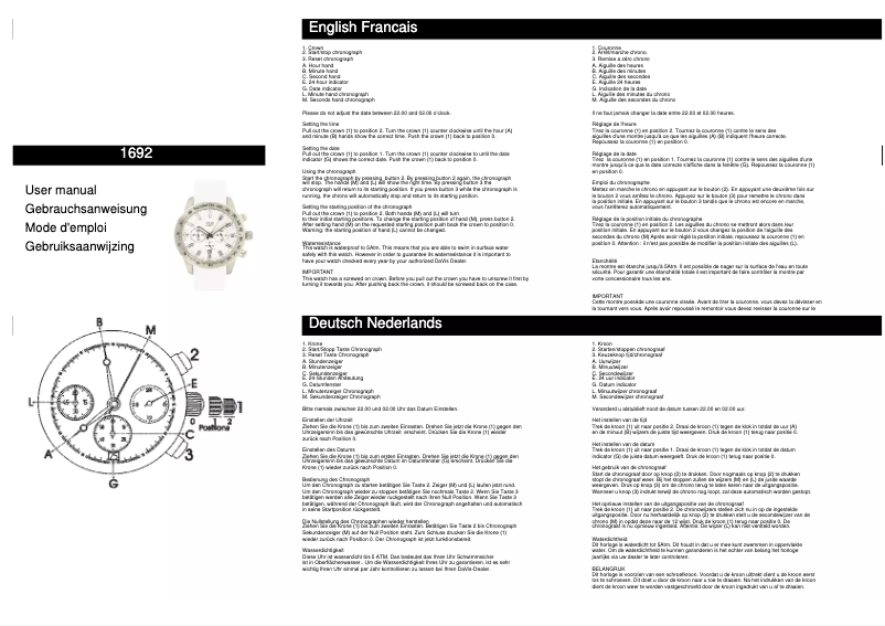 Image de la première page du manuel de l'appareil Steward 1692