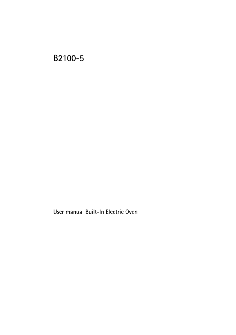 Página 1 del manual Manual de usuario AEG B2100-5-M