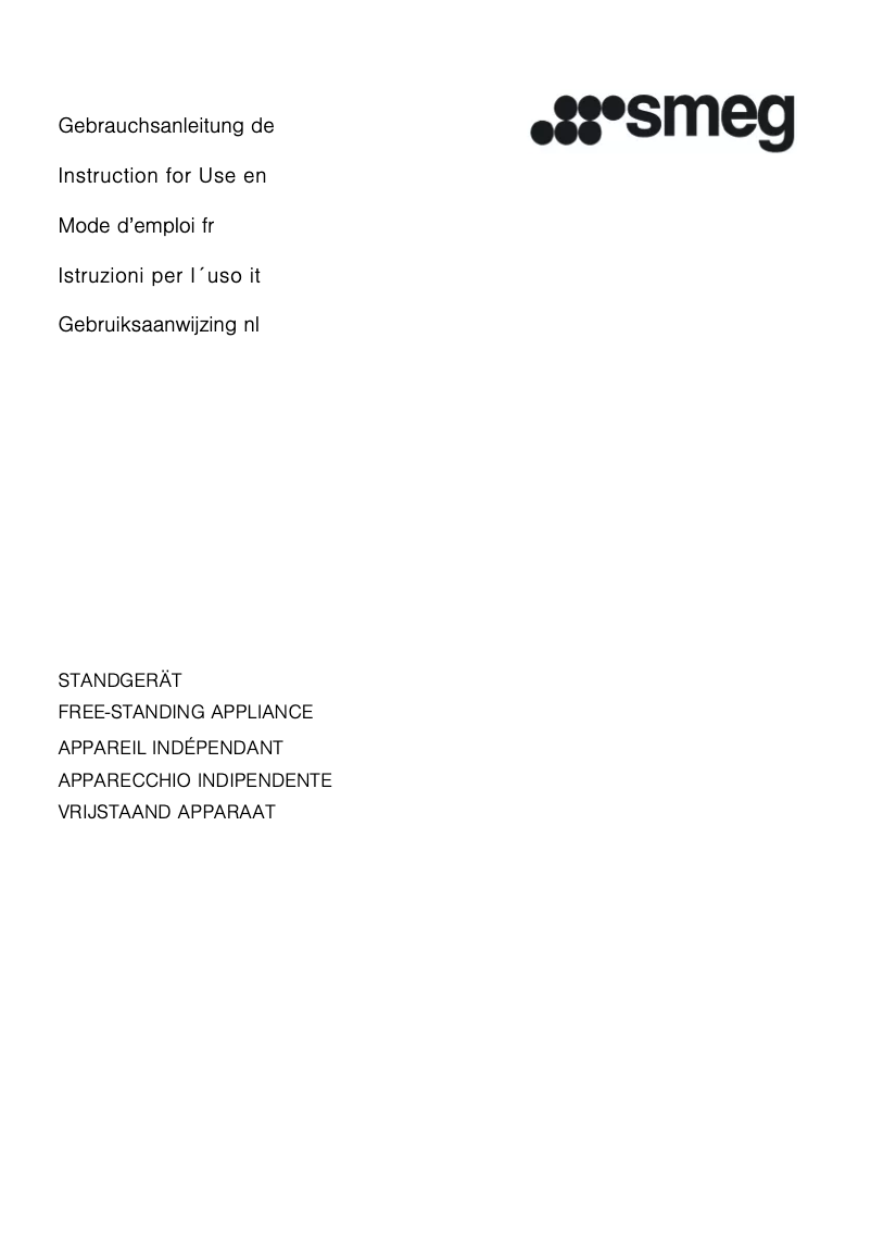 Page 1 de la notice Mode d'emploi Smeg FA390X4