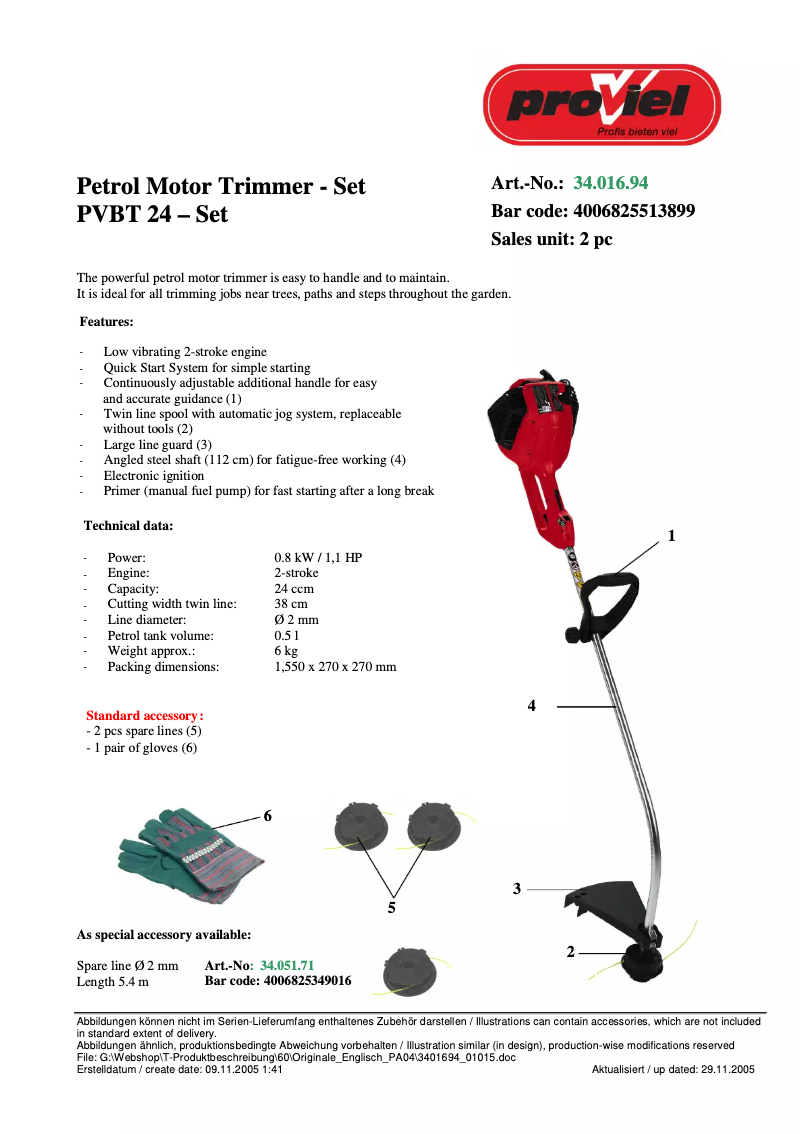 Image de la première page du manuel de l'appareil PVBT 24