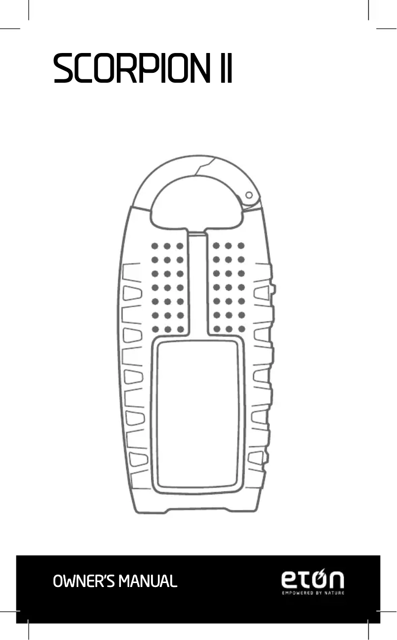 Page 1 de la notice Manuel utilisateur Eton Scorpion II